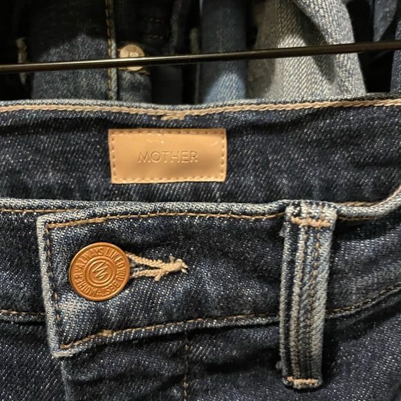 MOTHER Dark Blue Wide Leg Trouser Jeans - Picture 5 of 9